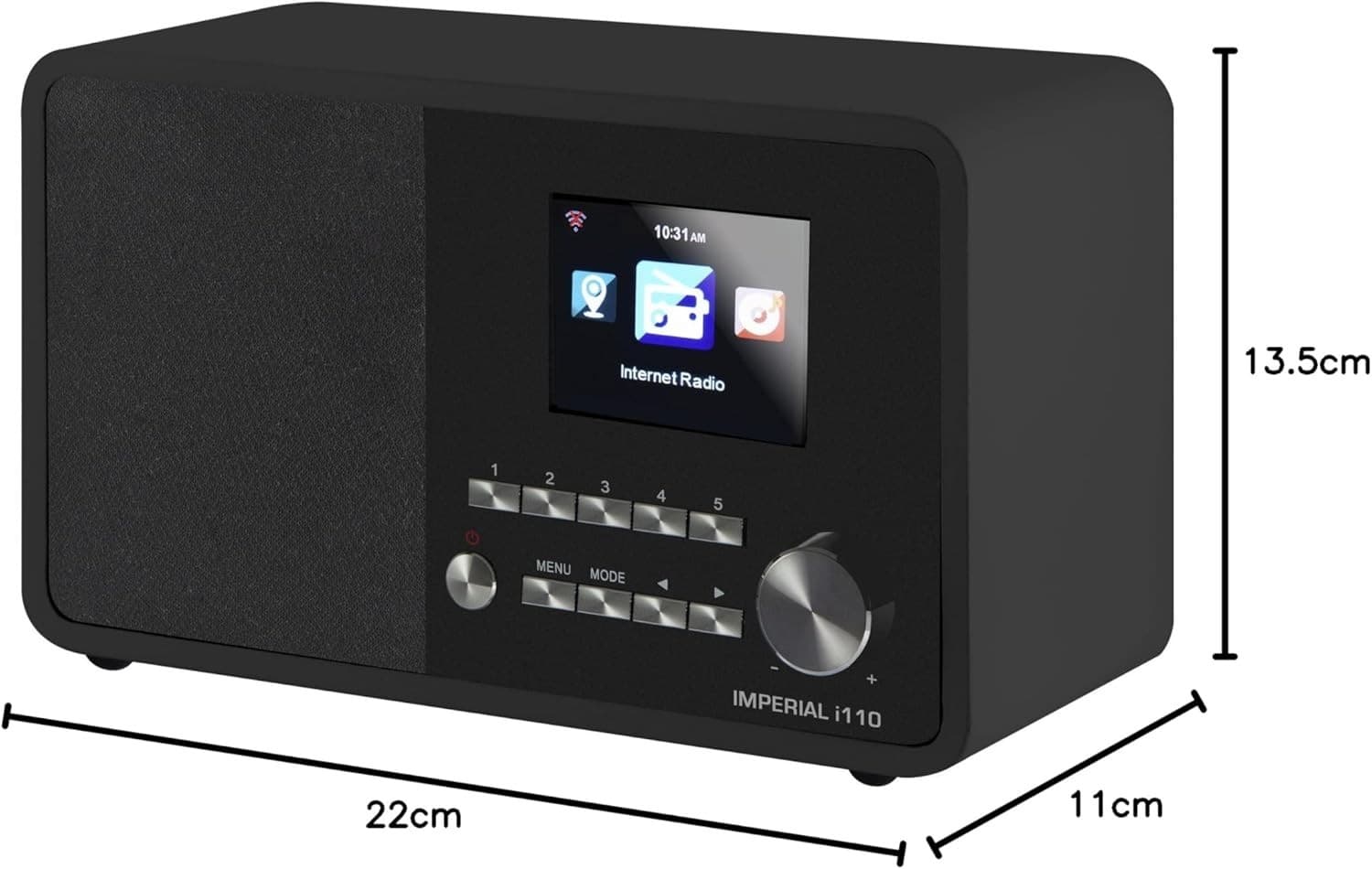 Imperial i110 Internetradio WLAN WIFI Farbdisplay Digitalradio Radio Wecker USB - Detailansicht