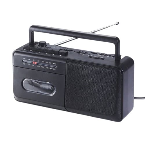 Mobiler Kassettenrekorder mit Aufnahmegerät Radio Rekorder Diktiergerät Mikrofon