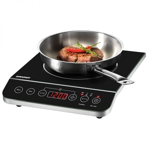 Unold Einzel Induktionskochplatte Induktion Kochfeld Kochplatte Timer LED 2000W - Detailansicht