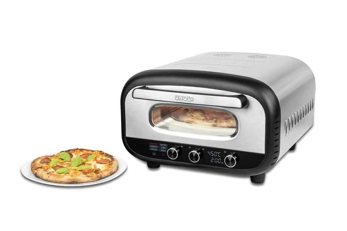 UNOLD 68806 Alfredo Pizzaofen elektrischer Ofen Miniofen Tisch Pizzastein 450°C