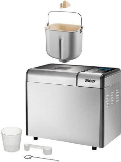 UNOLD 68415 Brotbackautomat mit Deckel Brotbackmaschine 750-1200g 12 Programme - Detailansicht