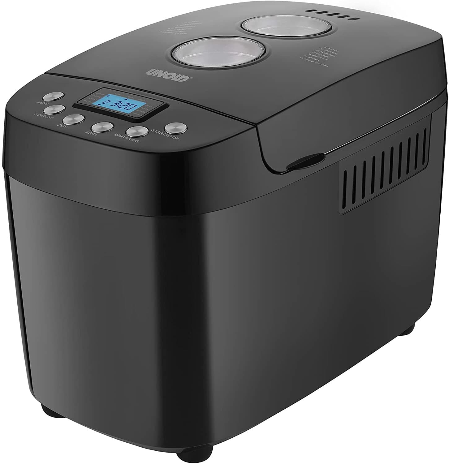 Unold Brotbackautomat mit Deckel Brotbackmaschine 15 Programme 1000-1500g 850W