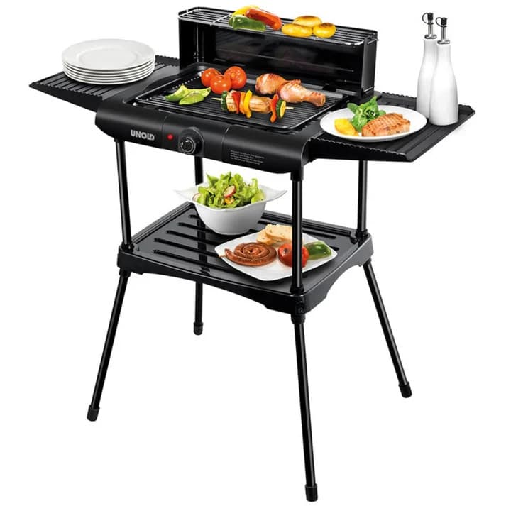 Unold Elektrogrill Standgrill Vario 58565 Tischgrill, 1600 W, Antihaft, schwarz